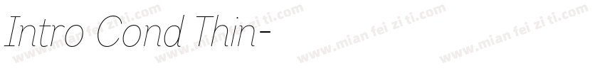Intro Cond Thin字体转换